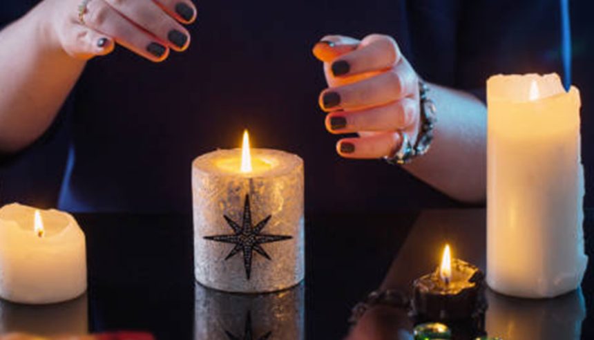 divination with cards and candles